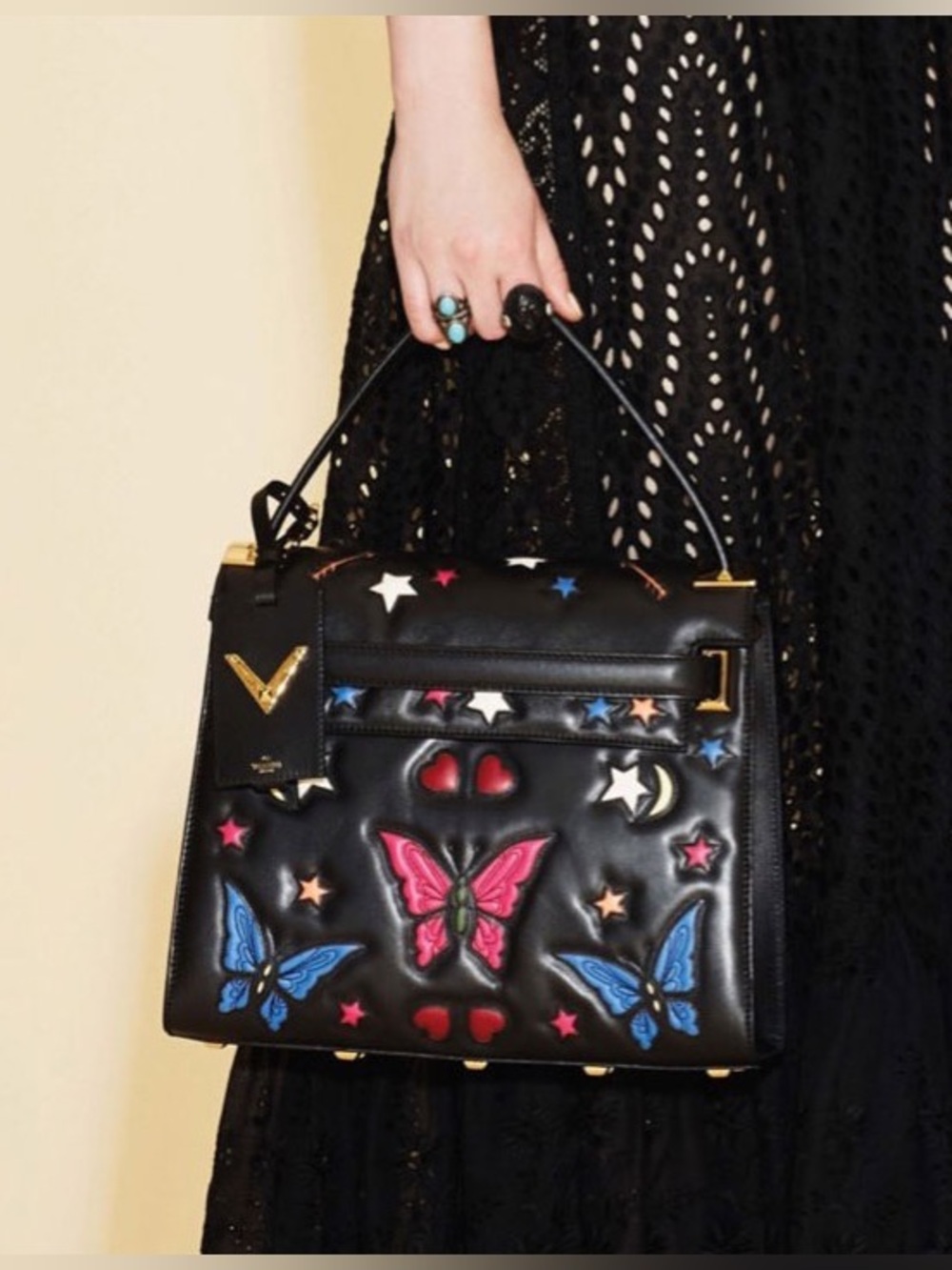 Runway Valentino Rockstud Butterfly Bag